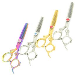 6.0Inch Meisha Hot Selling Dragon Handle Barber Scissors Professional Thinning Shears Hairdressing Barber Salon Scissors JP440C,HA0297