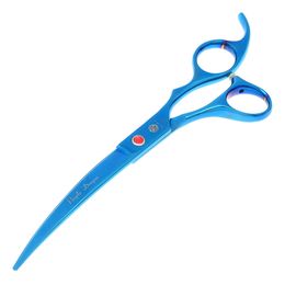 7 0Inch Purple Dragon Pet Scissors Dog Grooming Cutting Scissors Down Curved Head Pet Grooming Scissors JP440C Puppy Trimmer Tool 2946