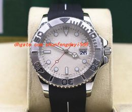 Top Quality Luxury Wristwatch Stainless Steel Platinum Dial Watch 116622 Box Papers Rubber Bracelet Automatic Movement Men Watches