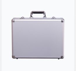hot selling large size Aluminium alloy tool case suitcase hand password box safe bin file box household useage