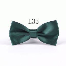 Fashion Men's Women's Polyester Silk Bowtie Solid Colour Metal Buckle Neck Bow ties high quality adjustable Bow tie optio196B