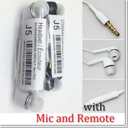 For S5 S4 3.5mm Stereo Headset Earbuds Earphones with Mic&Remote Volume Control J5 In Ear stereo in-ear Headphone