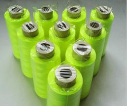High speed polyester core line 30S/2 fluorescent green color environmental thread line sale for roll DIY garment accessories