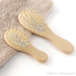 Hair Straightener Brush Wood Pointed Handle Steel Teeth Massage Hair Brush Head Care Comb Relaxing Wooden Hair Comb