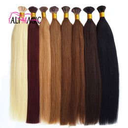 Keratin Tipped Hair Extensions I Tips Hair Extensions Human Hair Straight 1g 20"22"24" Black Brown Blonde Colour