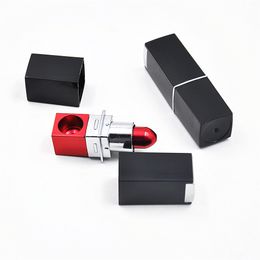 Retail Wholesale Secretive Metal Smoking Pipe Diversion Magic Lipstick Portable Cleaner Accessory Filter Tips Mix Color
