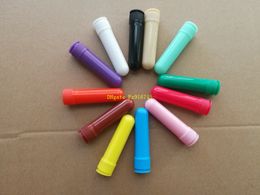 500sets/lot Fast shipping 12 Colours Blank Nasal Inhaler Sticks, Plastic Blank Nasal Inhalers for DIY essential oil