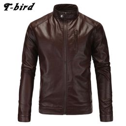 Wholesale- T-bird Jacket Men Winter 2017 Coat Male Bomber Jacket Men PU Leather  Outwear Mens Cotton Jackets Clothing XXL KSKXM