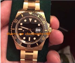 Luxury Watches Wristwatch New Sport Model Ceramic 18kt Yellow Gold 40mm Black Diamond Dial 116618 Automatic Dive Mens Specialized Wristwatch