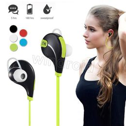 In-ear Bluetooth Headphone QY7 Bluetooth 4.1 Stereo Earphone Fashion Sport Running Headsets Studio Music Earphone DHL With Retail package