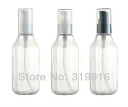 free shipping unique shape 100ml transparent square long beak-bottle lotion cream pump bottles containers, 50pc/lot