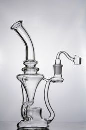 Brand new Shisha Glass bongs hookahs with tornado and cyclone recycler perc glass water pipes 18 mm joint