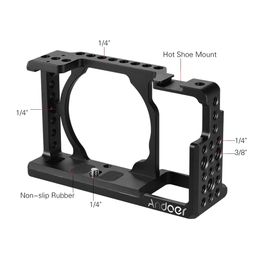 Freeshipping Video Camera Cage Protective Camera Stabilizer for Sony A6000 A6300 NEX7 ILDC to Mount Microphone Monitor Tripod Light