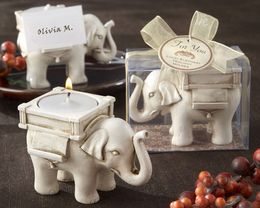 Lucky Elephant Candle Holders Wedding Favours Antique Tea Light Candlestick Party Favour Gift Home Decoration New209l