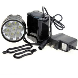 Catazer 8500 Lumens 7x CREE XM-L T6 LED Headlamp Waterproof Cycling Light + 8.4V Charger + 6000mAh Battery Pack