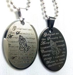 Sérénité Prière Inspirational Photo Tibet Argent Cabochon Verre Collier Pendentif