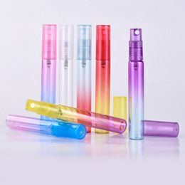 8ML Mini Portable Gradient Ramp Colourful Glass Perfume fragrance Bottle With Atomizer Empty Cosmetic Containers For Travel b703