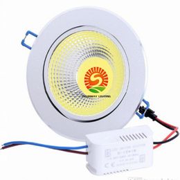 30pcs/lot Dimmable COB Led Downlights 9W 12W 15W led Recessed Ceiling Light 120 Angle AC110-240V + CE ROHS UL