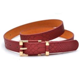 New Belts Fashion Crocodile Punk Thin Waist Belt Black Red Trench Female Genuine Leather Strap Buckle Women Animal Free Shipping