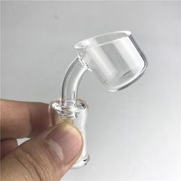 2mm Thick Mini Quartz Domeless Banger Nail Water Pipes with Short Neck 10mm 14mm 18mm Male Female for Glass Oil Rigs Bongs