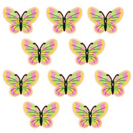 butterfly sewing appliques UK - 10PCS color butterfly embroidery patches for clothing iron patch for clothes applique sewing accessories badge on cloth iron on patches DIY