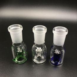 free dhl wholesale 10mm 14mm 18mm glass bowl female male clear blue green with honeycomb screen round glass bowls for oil rigs