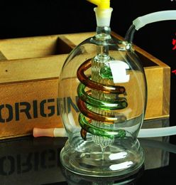 Jars spiral Hookah, Send pot accessories, glass bongs, glass water pipe, smoking, color models shipped