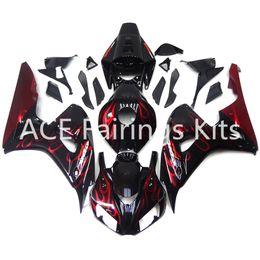 Red flames Black Fairings For Honda CBR1000RR 2006 2007 06 07 ABS Motorcycle Fairing Kit Bodywork