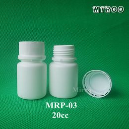 50+2sets 20cc 20g PE Plastic Solid Medicine Bottles Empty Plastic Containers Pill Bottle with Tamper Proof Cap