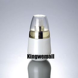 Free Shipping 300pcs/lot 30ml white glass lotion bottle with gold lids ,press pump bottles ,cosmetic container EMW03