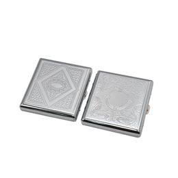 1 X Stainless Steel Double Sided Cigarette Storage Case Crush Proof Chrome Cigarette Case and Can Customize Logo
