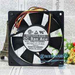 SANYO 109P1212H402 12025 0.45A 12cm 12V 120*120*25MM 3 wire double ball chassis cooling fan