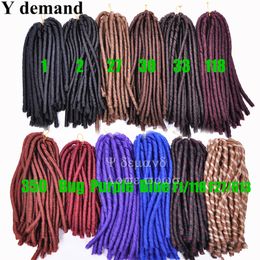 -Soft Dread Locs 16 "100% Kanekalon Crochet Twist Trecce Sintetico Soft Dread Locks Faux Locs Estensioni dei capelli Braid Y richiesta