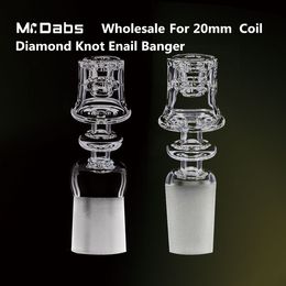 Mr Dabs DHL Electric Diamond Knot Quartz Nail Enail Double Stack Frosted Joint for 20mm Heating Coil