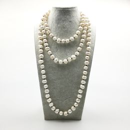 ST0345 Trendy Women Yoga Necklace 60 inch Knotted Natural Irregular Pearl Necklace Fashion Necklace Best Birthday Gift For Girl