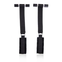 Sex Furnitures,1 Pair Black Nylon Hand Cuffs Straps For Hanging Sling Swing Strap Handcuffs For Adults Sex Games q0506