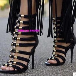 2017 summer women ankle boots rope string gladiator booties women mujer botas peep toe motorcycles bota party shoes cuts out caged booties