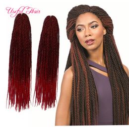 dropshipping Crochet Braiding Hair 18inch Twisted Flashy Curl 34stands/pack Synthetic Ombre Curly Hair Extensions Senegalese Twist Hair