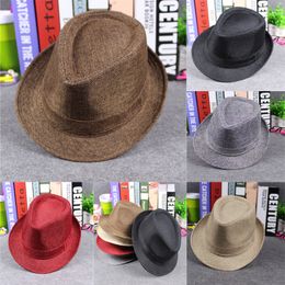 Whosales Spring Autumn Men Women Fedora Hats Soft Outdoor Stingy Brim Caps Adult Fashion Street Jazz Cap Top Hats GH-62