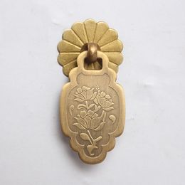 flower furniture knob wardrobe shoe closet door single hole handle round cone Retro cabinet pull