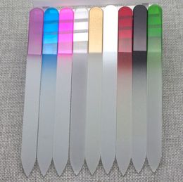 5.5" Crystal Glass Nail Files New Manicure Multicolor Beautiful For Manicure UV Polish Tool Free Ship#NF014