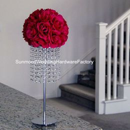 acrylic crystal Artificial flower arrangement stand for wedding table centerpieces