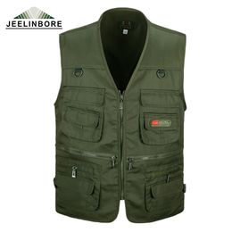 Wholesale- New Arrival Multi-pockets Vest Men Professional Photography Cameraman Mesh Vest for Director Reporter men's Vests Plus Size 3XL