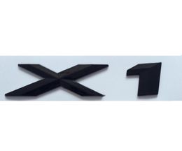 Gloss Black " X 1 " Number Trunk Letters Badge Emblem Letter Sticker for BMW X1
