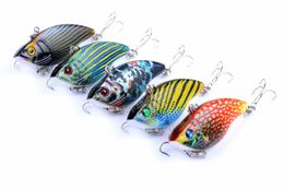 New Shallow Sink Swimming VIB Fishing bait 5 5cm 9g 5Colors ABS Plastic Painted vibrator lures299j