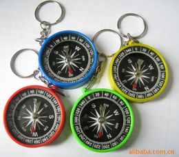 Factory Direct American compass keychain compass plastic promotional gifts Outdoor Gadgets