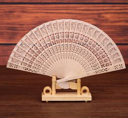 wedding Favours Wooden Carved Craft Hand Fans Chinese Classical Wood Fan For Home Decoration Crafts Souvenir Gifts