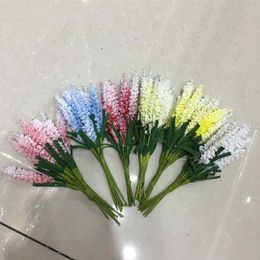 2017 new Artificial Lavender flower Bouquet, Multicolor foam flowers for wedding wreath Scrapbooking decoration,100pcs/lot