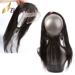 natural hairline with baby hair 360 lace band frontals 224 grade 7a brazilian virgin human hair silky straight frontal bella hair