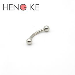 Surgical Steel Eyebrow Ring Bars Curved 1 2mm Barbell 6mm 8mm 10 12 14 16 Body Piercing Jewelry 16 Gauge Belly Bar259x